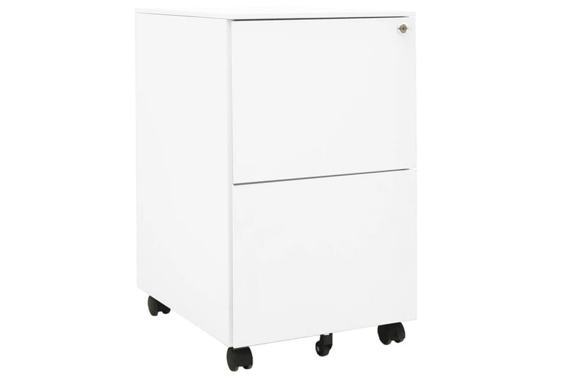mobilt arkivskab 39x45x67 cm stål hvid - Hvid - Opbevaring - Opbevaringsmøbler - Kommode - Arkivskabe
