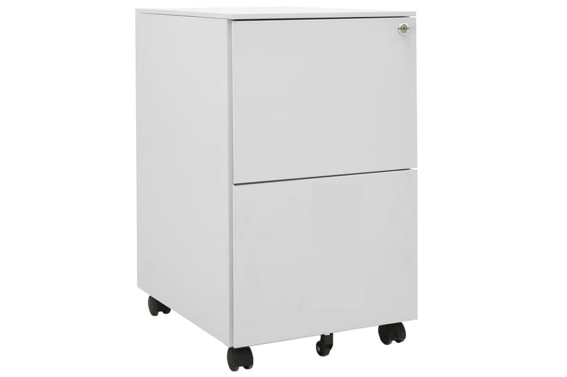 mobilt arkivskab 39x45x67 cm stål lysegrå - Grå - Opbevaring - Opbevaringsmøbler - Kommode - Arkivskabe