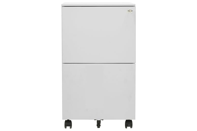 mobilt arkivskab 39x45x67 cm stål lysegrå - Grå - Opbevaring - Opbevaringsmøbler - Kommode - Arkivskabe