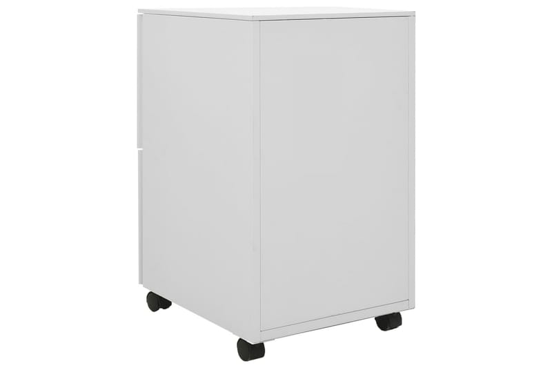 mobilt arkivskab 39x45x67 cm stål lysegrå - Grå - Opbevaring - Opbevaringsmøbler - Kommode - Arkivskabe