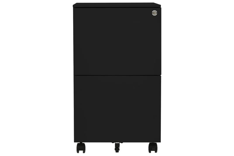 mobilt arkivskab 39x45x67 cm stål sort - Sort - Opbevaring - Opbevaringsmøbler - Kommode - Arkivskabe
