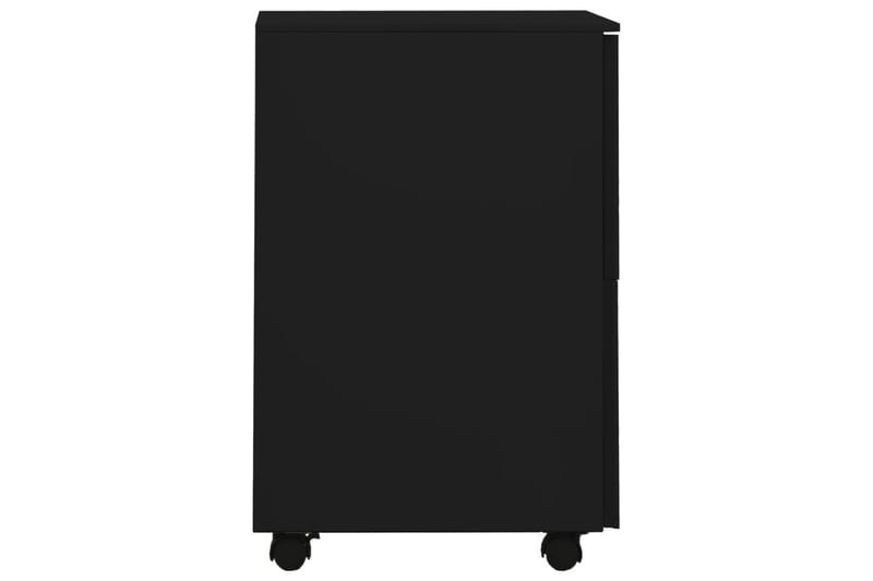 mobilt arkivskab 39x45x67 cm stål sort - Sort - Opbevaring - Opbevaringsmøbler - Kommode - Arkivskabe
