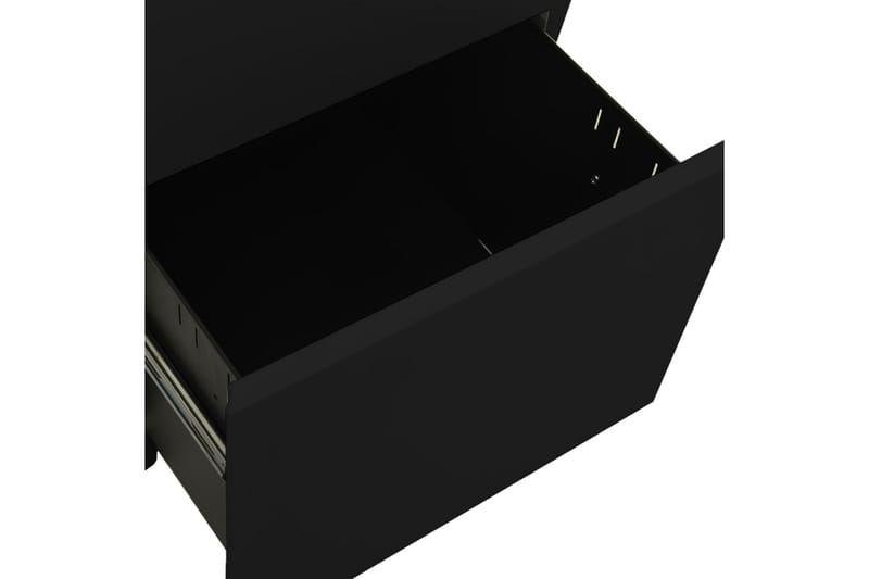 mobilt arkivskab 39x45x67 cm stål sort - Sort - Opbevaring - Opbevaringsmøbler - Kommode - Arkivskabe