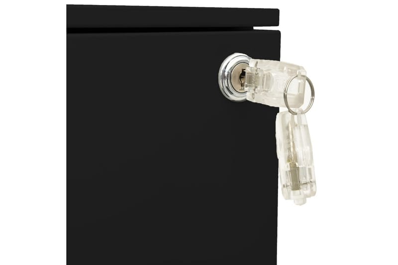 mobilt arkivskab 39x45x67 cm stål sort - Sort - Opbevaring - Opbevaringsmøbler - Kommode - Arkivskabe