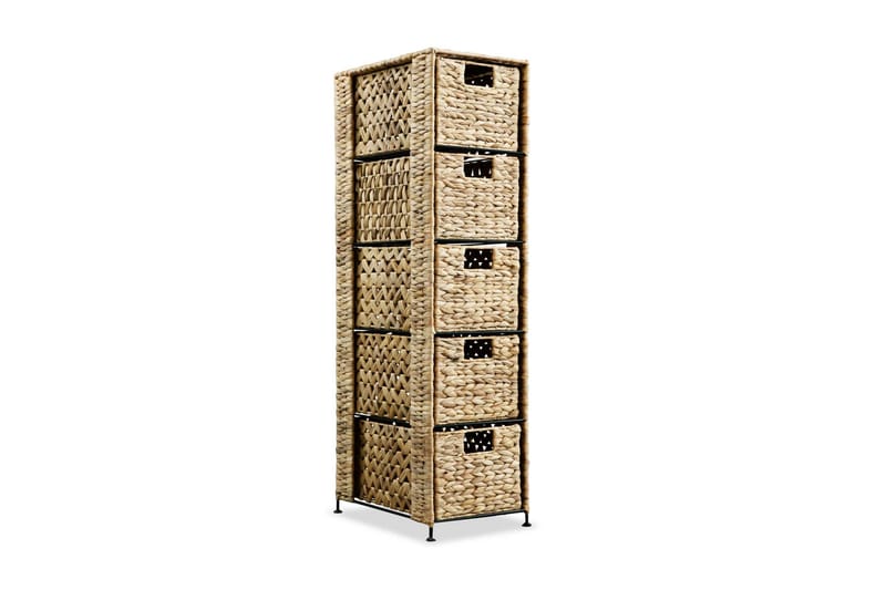 Opbevaringsenhed Med 5 Kurve 25,5 X 37 X 100 Cm Vandhyacint - Brun - Opbevaring - Opbevaringsmøbler - Kommode - Arkivskabe