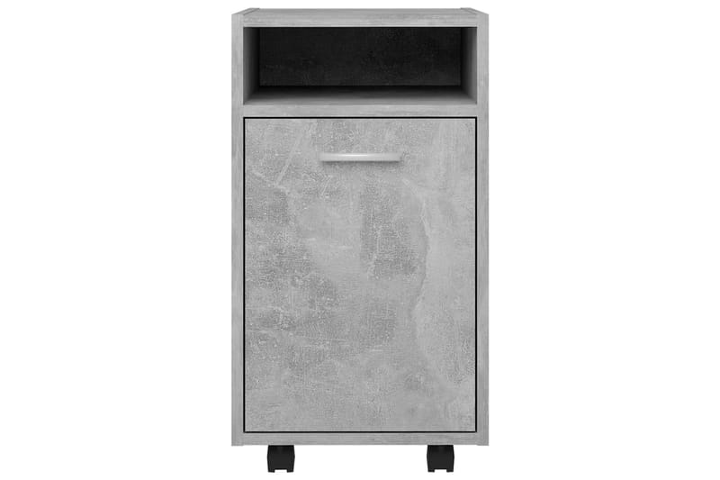 sideskab med hjul 33x38x60 cm spånplade betongrå - Grå - Opbevaring - Opbevaringsmøbler - Kommode - Arkivskabe