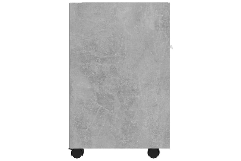 sideskab med hjul 33x38x60 cm spånplade betongrå - Grå - Opbevaring - Opbevaringsmøbler - Kommode - Arkivskabe