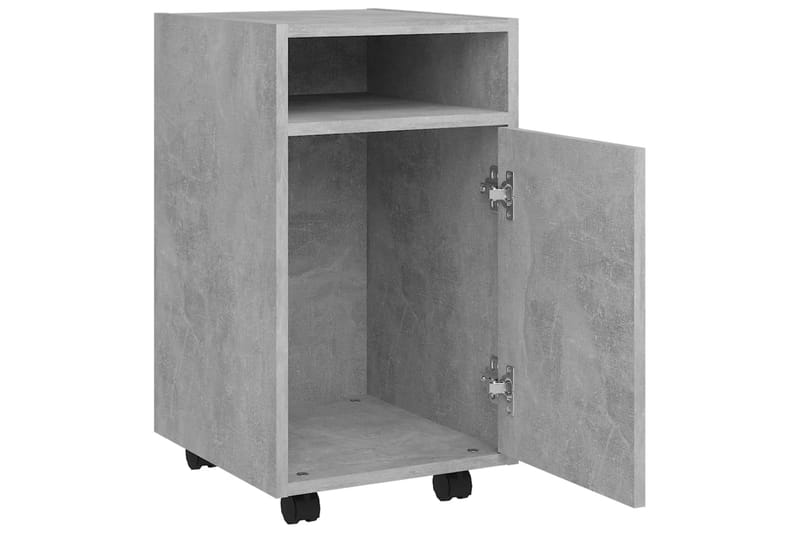 sideskab med hjul 33x38x60 cm spånplade betongrå - Grå - Opbevaring - Opbevaringsmøbler - Kommode - Arkivskabe