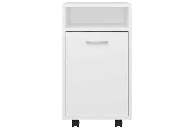 sideskab med hjul 33x38x60 cm spånplade hvid - Hvid - Opbevaring - Opbevaringsmøbler - Kommode - Arkivskabe