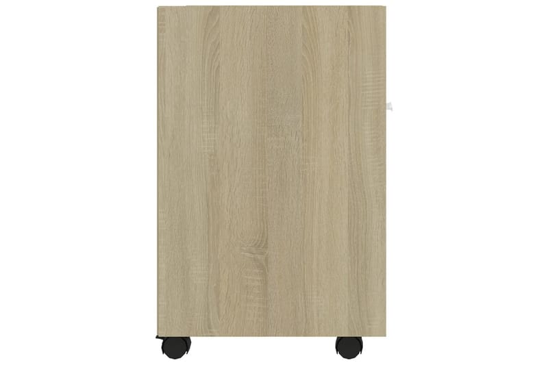sideskab med hjul 33x38x60 cm spånplade sonoma-eg - Brun - Opbevaring - Opbevaringsmøbler - Kommode - Arkivskabe