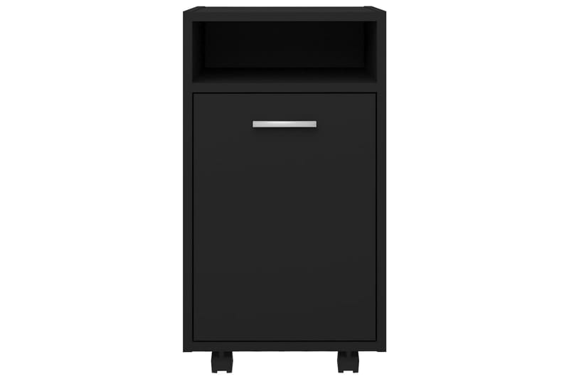 sideskab med hjul 33x38x60 cm spånplade sort - Sort - Opbevaring - Opbevaringsmøbler - Kommode - Arkivskabe
