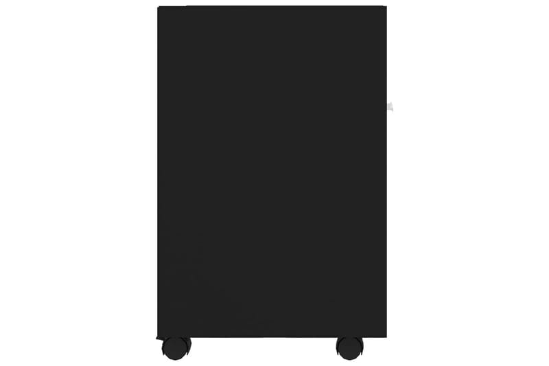 sideskab med hjul 33x38x60 cm spånplade sort - Sort - Opbevaring - Opbevaringsmøbler - Kommode - Arkivskabe