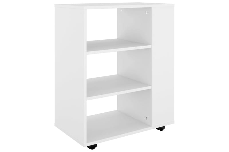 skab med hjul 60x35x75 cm spånplade hvid - Hvid - Opbevaring - Opbevaringsmøbler - Kommode - Arkivskabe