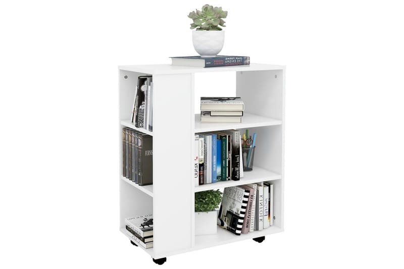 skab med hjul 60x35x75 cm spånplade hvid - Hvid - Opbevaring - Opbevaringsmøbler - Kommode - Arkivskabe