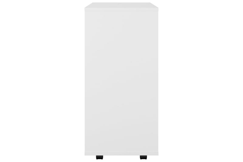 skab med hjul 60x35x75 cm spånplade hvid - Hvid - Opbevaring - Opbevaringsmøbler - Kommode - Arkivskabe