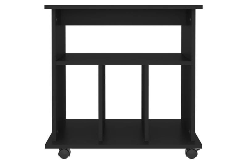 skab med hjul 60x45x60 cm spånplade sort - Sort - Opbevaring - Opbevaringsmøbler - Kommode - Arkivskabe