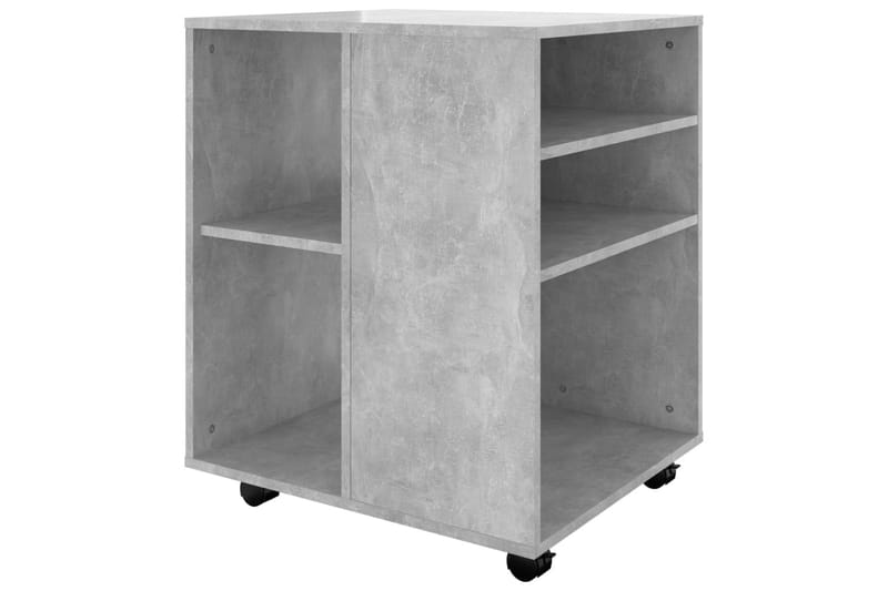 skab med hjul 60x53x72 cm spånplade betongrå - Grå - Opbevaring - Opbevaringsmøbler - Kommode - Arkivskabe