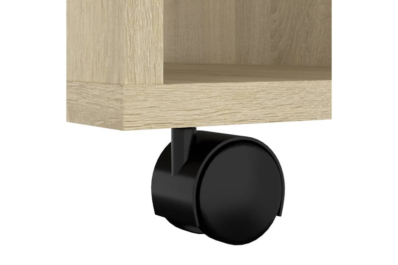 skab med hjul 60x53x72 cm spånplade sonoma-eg - Brun - Opbevaring - Opbevaringsmøbler - Kommode - Arkivskabe