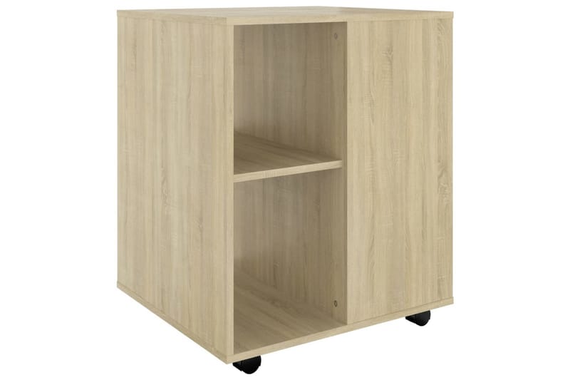 skab med hjul 60x53x72 cm spånplade sonoma-eg - Brun - Opbevaring - Opbevaringsmøbler - Kommode - Arkivskabe