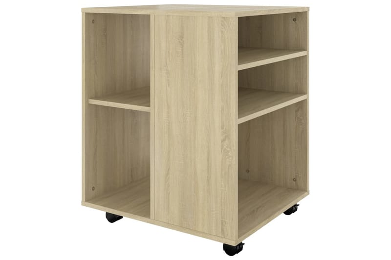 skab med hjul 60x53x72 cm spånplade sonoma-eg - Brun - Opbevaring - Opbevaringsmøbler - Kommode - Arkivskabe