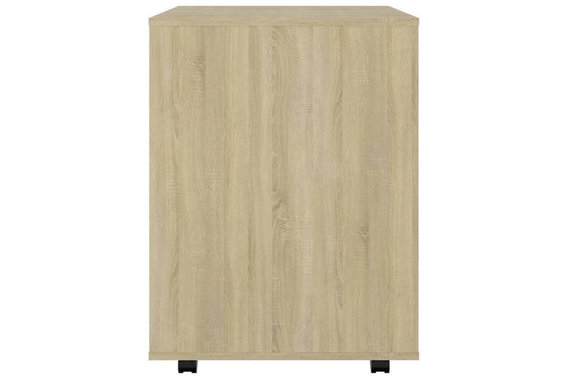 skab med hjul 60x53x72 cm spånplade sonoma-eg - Brun - Opbevaring - Opbevaringsmøbler - Kommode - Arkivskabe
