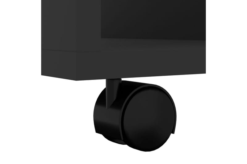 skab med hjul 60x53x72 cm spånplade sort - Sort - Opbevaring - Opbevaringsmøbler - Kommode - Arkivskabe
