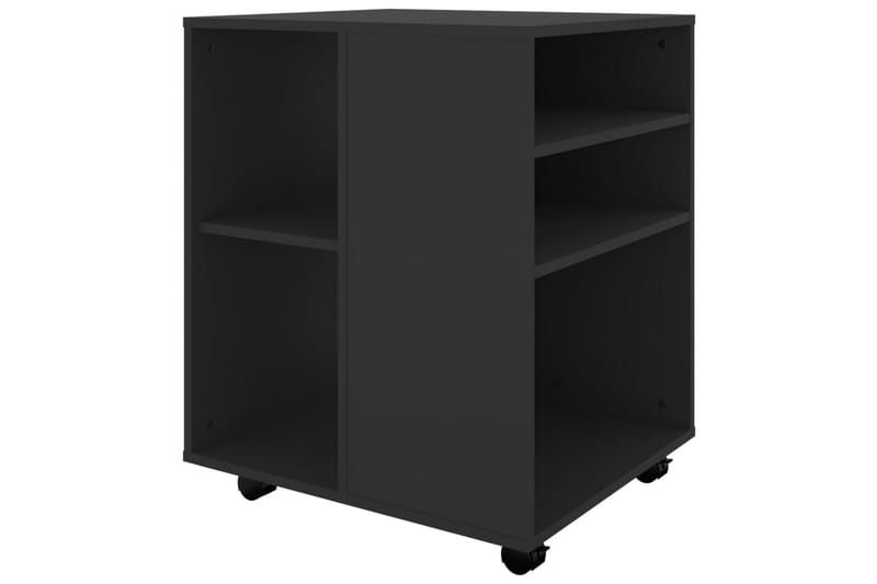 skab med hjul 60x53x72 cm spånplade sort - Sort - Opbevaring - Opbevaringsmøbler - Kommode - Arkivskabe