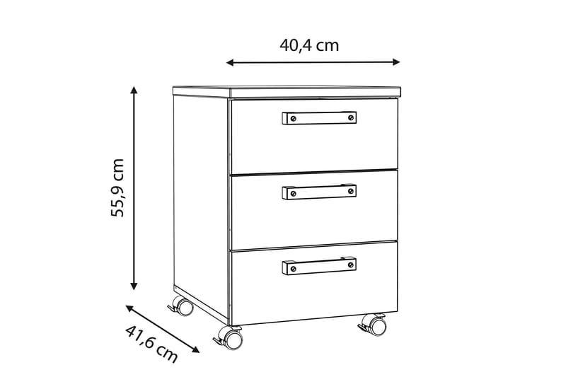 Torelles arkivskab 60x41 cm - Brun / grå - Opbevaring - Opbevaringsmøbler - Kommode - Arkivskabe
