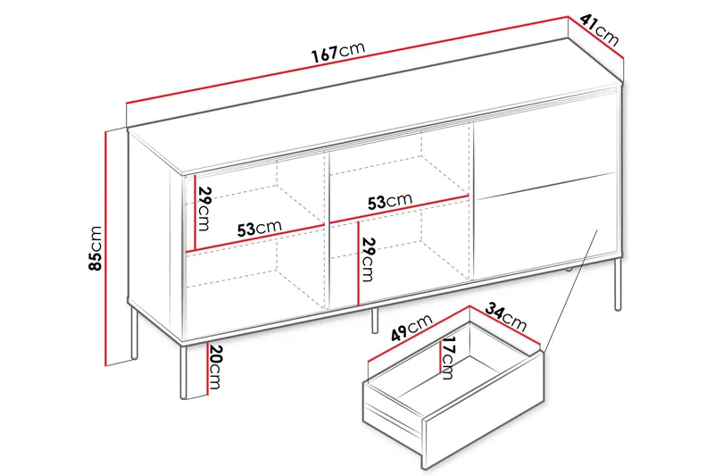 Basici Kommode - Brun - Opbevaring - Opbevaringsmøbler - Kommode