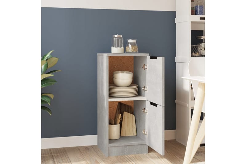 beBasic skænk 30x30x70 cm konstrueret træ betongrå - GrÃ¥ - Opbevaring - Opbevaringsmøbler - Kommode - Entrékommode