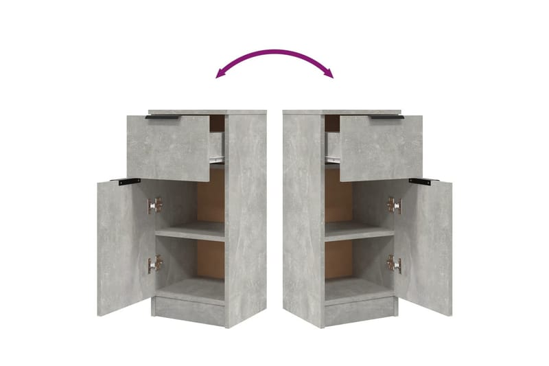 beBasic skænk 30x30x70 cm konstrueret træ betongrå - GrÃ¥ - Opbevaring - Opbevaringsmøbler - Kommode - Entrékommode