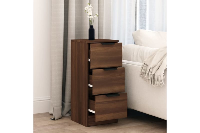 beBasic skænk 30x30x70 cm konstrueret træ brun egetræsfarve - Brun - Opbevaring - Opbevaringsmøbler - Kommode - Entrékommode