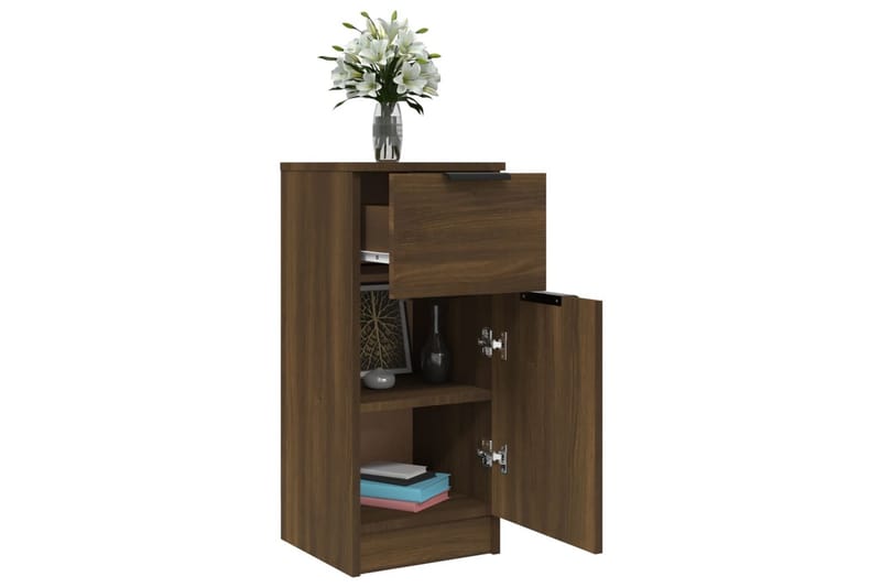 beBasic skænk 30x30x70 cm konstrueret træ brun egetræsfarve - Brun - Opbevaring - Opbevaringsmøbler - Kommode - Entrékommode