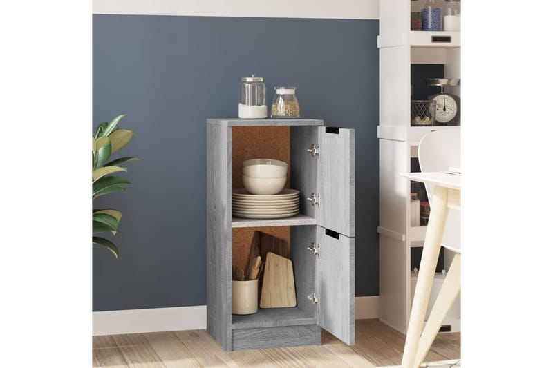 beBasic skænk 30x30x70 cm konstrueret træ grå sonoma-eg - GrÃ¥ - Opbevaring - Opbevaringsmøbler - Kommode - Entrékommode