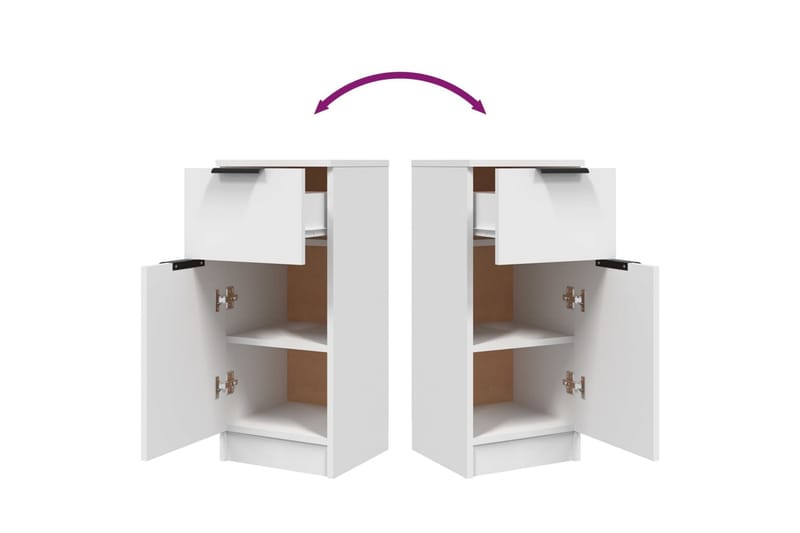 beBasic skænk 30x30x70 cm konstrueret træ hvid - Hvid - Opbevaring - Opbevaringsmøbler - Kommode - Entrékommode