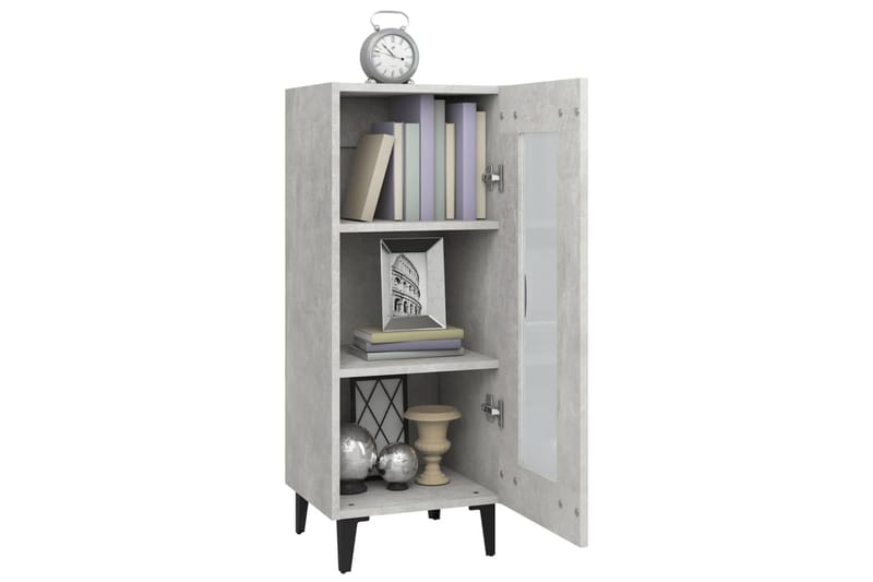 beBasic skænk 34,5x34x90 cm konstrueret træ betongrå - GrÃ¥ - Opbevaring - Opbevaringsmøbler - Kommode - Entrékommode