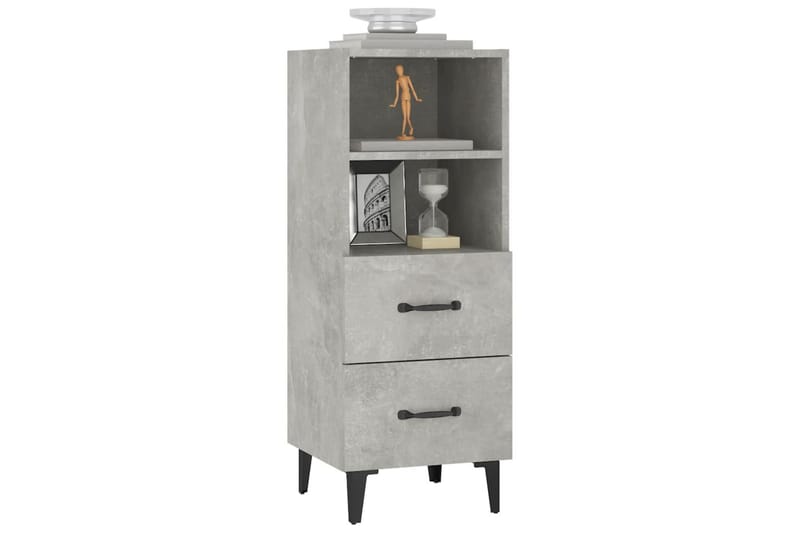 beBasic skænk 34,5x34x90 cm konstrueret træ betongrå - GrÃ¥ - Opbevaring - Opbevaringsmøbler - Kommode - Entrékommode