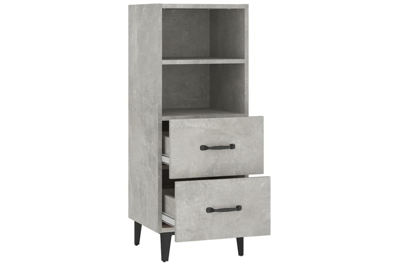 beBasic skænk 34,5x34x90 cm konstrueret træ betongrå - GrÃ¥ - Opbevaring - Opbevaringsmøbler - Kommode - Entrékommode