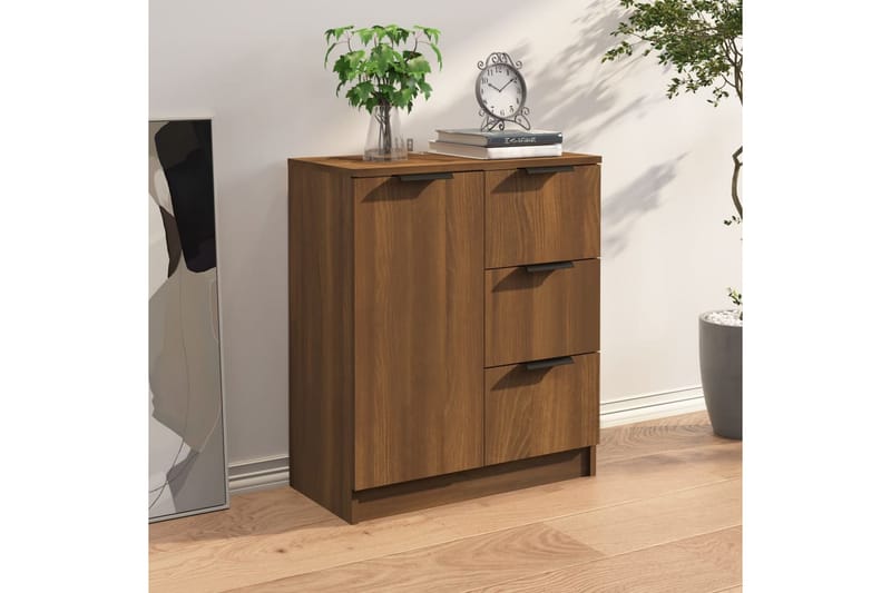 beBasic skænk 60x30x70 cm konstrueret træ brun egetræsfarve - Brun - Opbevaring - Opbevaringsmøbler - Kommode - Entrékommode