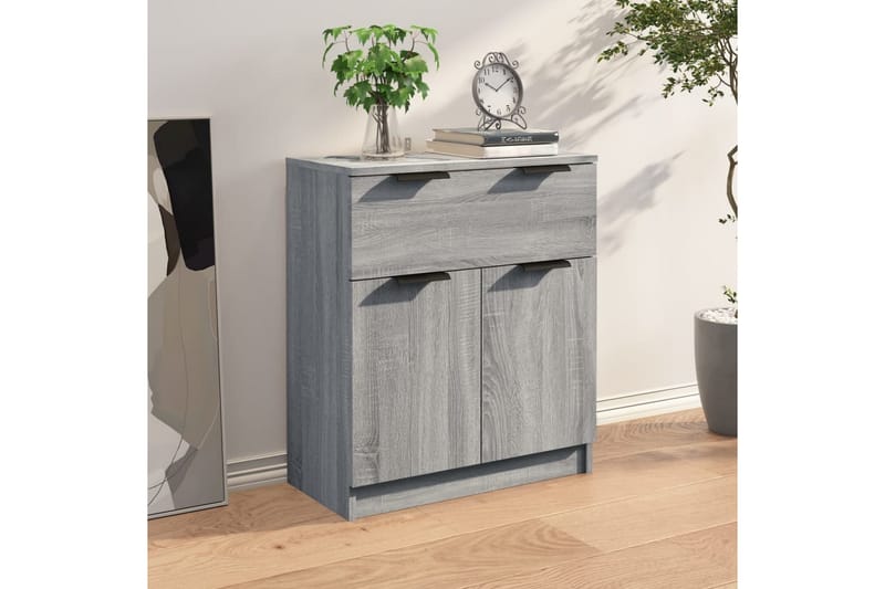 beBasic skænk 60x30x70 cm konstrueret træ grå sonoma-eg - GrÃ¥ - Opbevaring - Opbevaringsmøbler - Kommode - Entrékommode