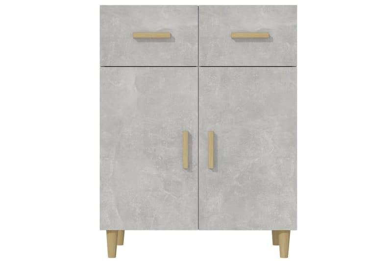 beBasic skænk 69,5x34x89 cm konstrueret træ betongrå - GrÃ¥ - Opbevaring - Opbevaringsmøbler - Kommode - Entrékommode