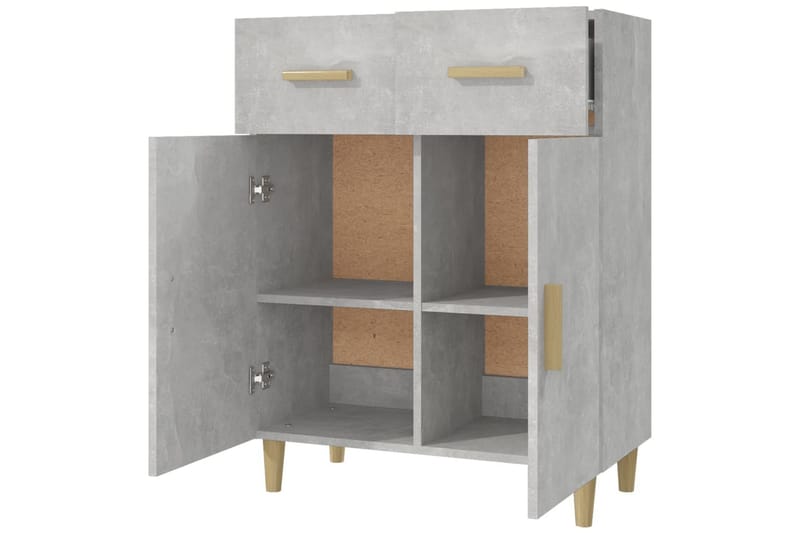 beBasic skænk 69,5x34x89 cm konstrueret træ betongrå - GrÃ¥ - Opbevaring - Opbevaringsmøbler - Kommode - Entrékommode