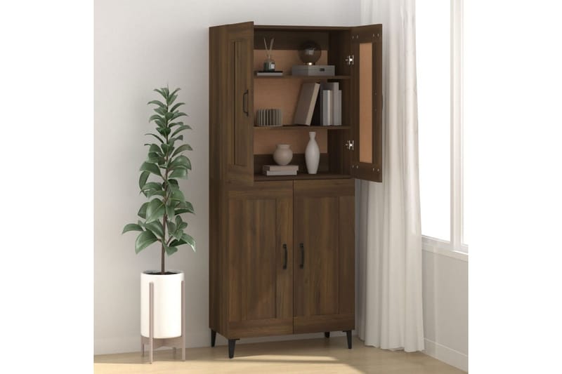 beBasic skænk 69,5x34x90 cm konstrueret træ brun egetræsfarve - Brun - Opbevaring - Opbevaringsmøbler - Kommode - Entrékommode