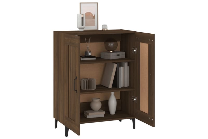 beBasic skænk 69,5x34x90 cm konstrueret træ brun egetræsfarve - Brun - Opbevaring - Opbevaringsmøbler - Kommode - Entrékommode