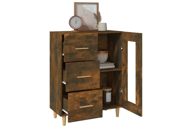 beBasic skænk 69,5x34x90 cm konstrueret træ røget egetræsfarve - Brun - Opbevaring - Opbevaringsmøbler - Kommode - Entrékommode