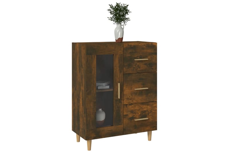 beBasic skænk 69,5x34x90 cm konstrueret træ røget egetræsfarve - Brun - Opbevaring - Opbevaringsmøbler - Kommode - Entrékommode