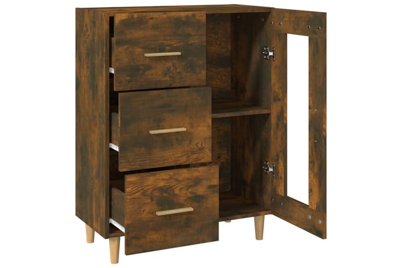 beBasic skænk 69,5x34x90 cm konstrueret træ røget egetræsfarve - Brun - Opbevaring - Opbevaringsmøbler - Kommode - Entrékommode