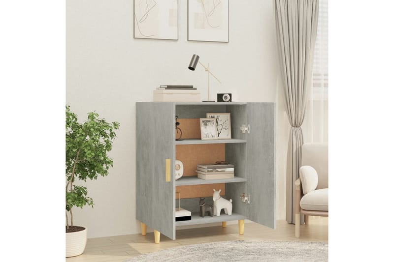 beBasic skænk 70x34x90 cm konstrueret træ betongrå - GrÃ¥ - Opbevaring - Opbevaringsmøbler - Kommode - Entrékommode