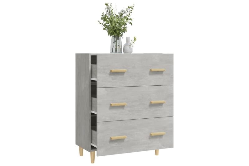beBasic skænk 70x34x90 cm konstrueret træ betongrå - GrÃ¥ - Opbevaring - Opbevaringsmøbler - Kommode - Entrékommode