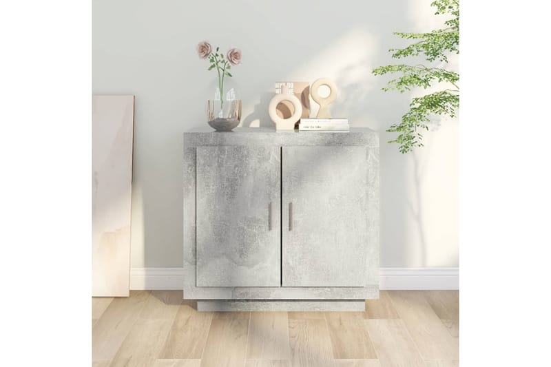 beBasic skænk 80x40x75 cm konstrueret træ betongrå - GrÃ¥ - Opbevaring - Opbevaringsmøbler - Kommode - Entrékommode